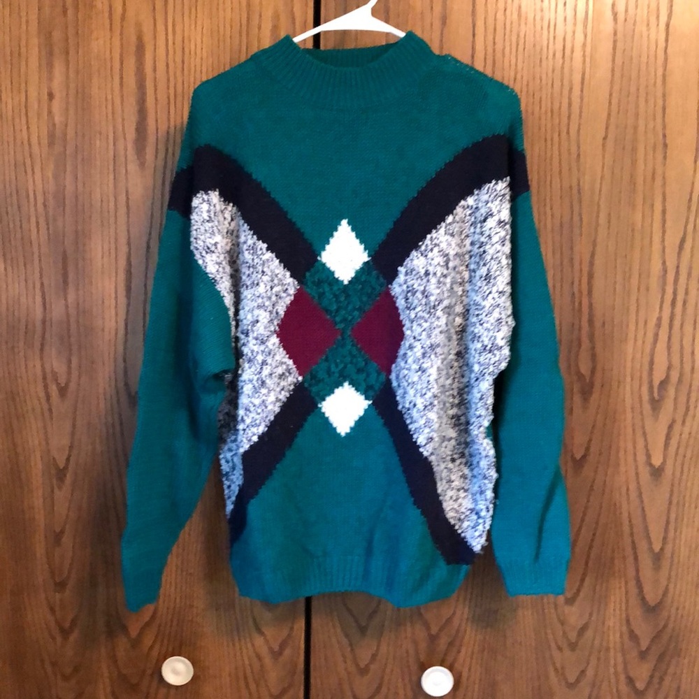 Retro Mock Neck Sweater